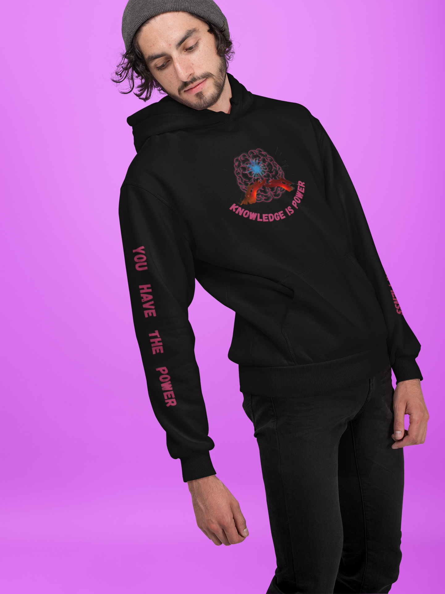 Knowledge is Power Hoodie - Black